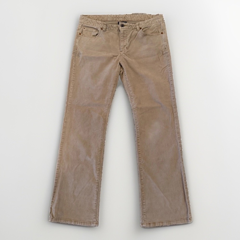 Polo Jeans Co Ralph Lauren Pants Womens 12 Beige Corduroy Straight Leg Stretch